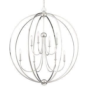 Onslow Pleasant - Eight Light 2-Tier Chandelier without Shade in Classic Style - 40 Inches Wide by 46 Inches High - 1149314