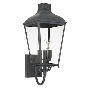 Pretoria Mount - Three Light Outdoor Wall Mount in Contemporary Style - 9.25 Inches Wide by 23.5 Inches High