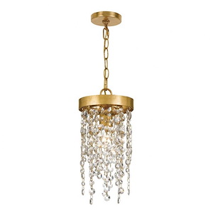 Oaklands Edge - One Light Pendant in Classic Style - 7 Inches Wide by 14 Inches High - 1148041