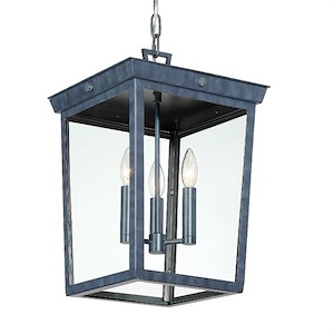 Winton Poplars - 3 Light Outdoor Pendant in Minimalist Style - 12 Inches Wide by 18.5 Inches High - 1148141