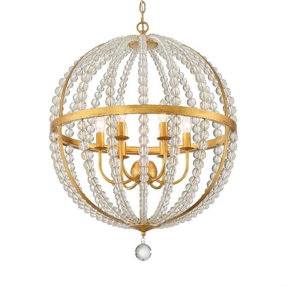 Bailey Street Home 49-BEL-4173535 Grafton Heights - 6 Light Chandelier in Traditional and Contemporary Style - 22 Inches Wide by 29.75 Inches High