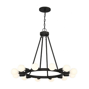 Palmers Lawns - 12 Light Chandelier in Minimalist Style - 23 Inches Wide by 25 Inches High - 1149712