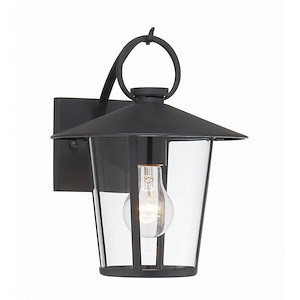Millers Row - 1 Light Outdoor Wall Mount-11 Inches Tall and 9 Inches Wide