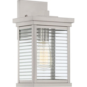 Junction Gate 12 Inch Outdoor Wall Lantern Transitional Stainless Steel