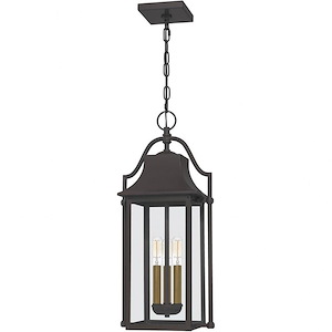 Clover Courtyard - 3 Light Large Outdoor Hanging Lantern - 1246861