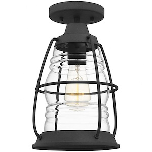 Russell Ridgeway - 1 Light Semi-Flush Mount In Coastal Style-14.5 Inches Tall and 8 Inches Wide - 1246778
