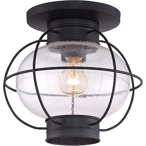 Emerald Link - 1 Light Outdoor Flush Mount In Transitional Style-10.5 Inches Tall and 11.5 Inches Wide
