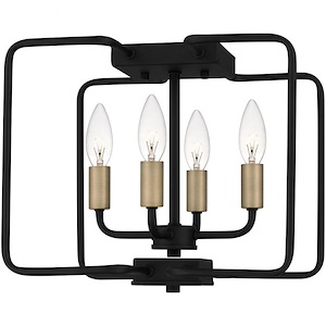 Moncrieffe Street - 4 Light Semi-Flush Mount In Transitional Style-11 Inches Tall and 12.5 Inches Wide - 1247175