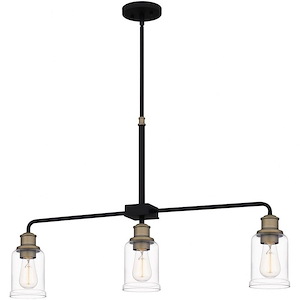 Moncrieffe Street - 3 Light Linear Chandelier In Transitional Style-21.25 Inches Tall and 36 Inches Wide - 1246896