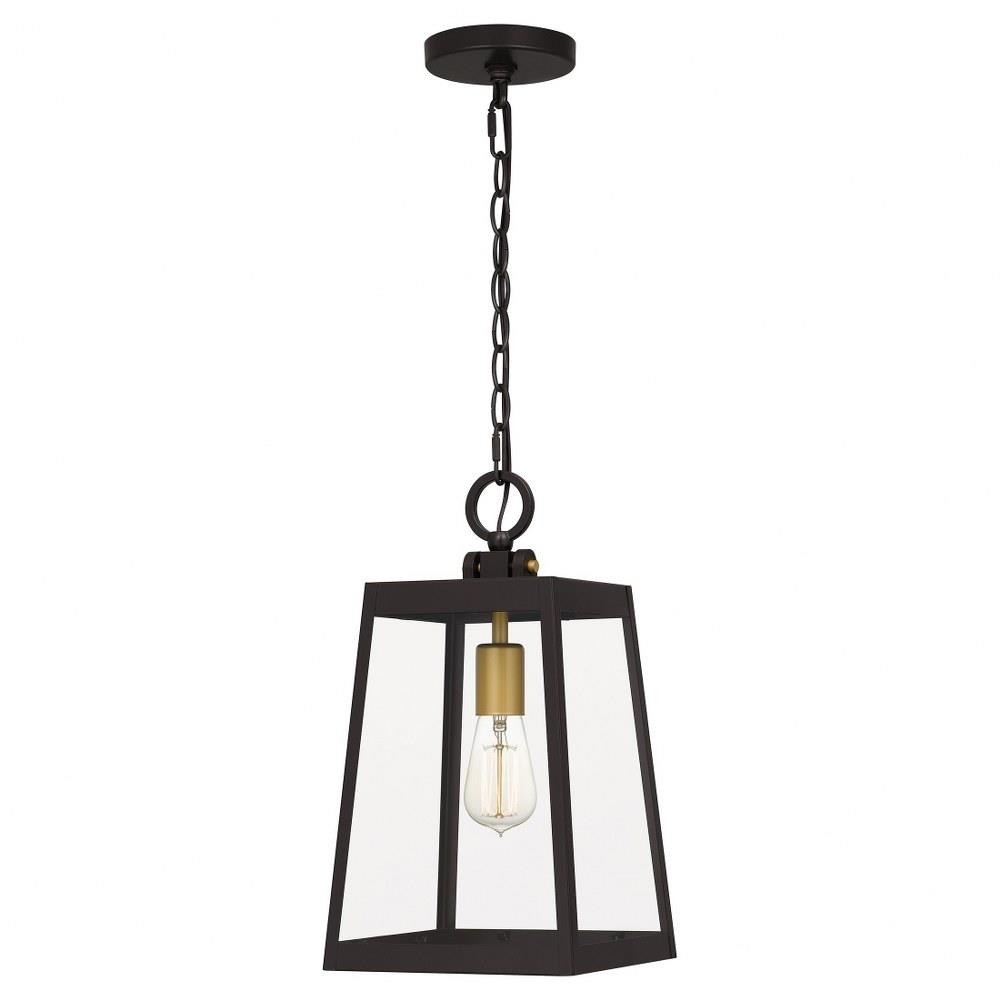 Bailey Street Home 71-BEL-4621588 Old Park Hollies - 1 Light Outdoor Hanging Lantern In Traditional Style-16 Inches Tall and 8.5 Inches Wide