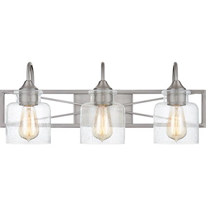 Plover Highway - 3 Light Bathroom Light Fixture In Transitional Style-9.25 Inches Tall and 24 Inches Wide - 1247113