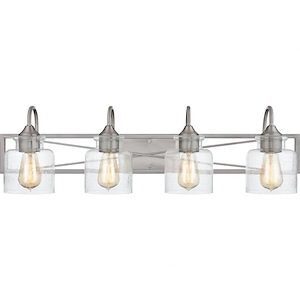 Plover Highway - 4 Light Bathroom Light Fixture In Transitional Style-9.25 Inches Tall and 32.25 Inches Wide - 1247068