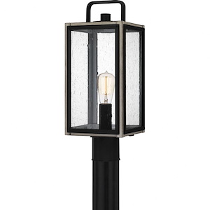 Flint Birches - 1 Light Outdoor Post Lantern In Transitional Style-18.75 Inches Tall and 7.5 Inches Wide made with Coastal Armour - 1247064