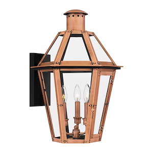 Chichester Loke - 3 Light Outdoor Wall Lantern In Traditional Style-21.75 Inches Tall and 15 Inches Wide