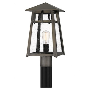 Canal Glebe - 1 Light Outdoor Post Lantern In Transitional Style-17.75 Inches Tall and 9 Inches Wide made with Coastal Armour