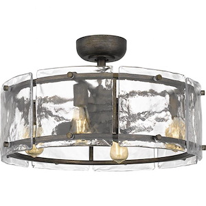 Chelmsford Knoll - 32W 4 LED Fandelier In Transitional Style-9.75 Inches Tall and 24.25 Inches Wide