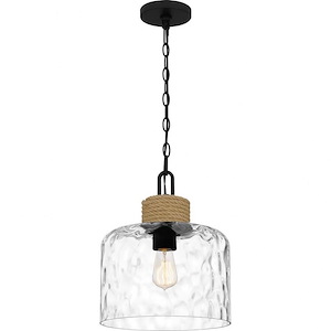 Woodland Square - 1 Light Mini Pendant In Transitional Style-14.75 Inches Tall and 12 Inches Wide - 1281497