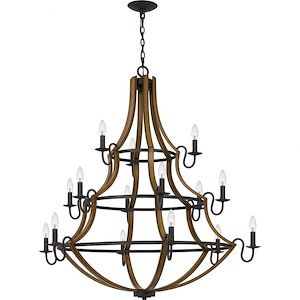 Harper Manor - 15 Light Chandelier In Farmhouse Style-44 Inches Tall and 42.75 Inches Wide - 1281862