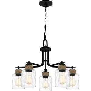 Woodland Square - 5 Light Chandelier In Transitional Style-17.75 Inches Tall and 25.5 Inches Wide - 1281647