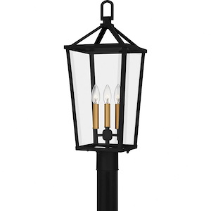 Bodmin By-Pass - 3 Light Outdoor Post Lantern In Traditional Style-25.25 Inches Tall and 9.5 Inches Wide