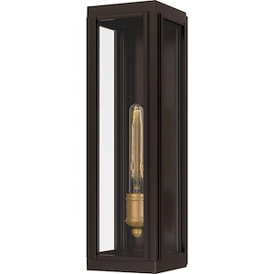 Russet Drift - 1 Light Outdoor Wall Lantern In Traditional Style-18 Inches Tall and 5.5 Inches Wide