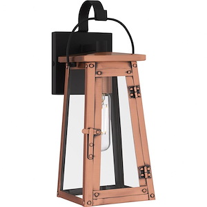 Mere Wood - 1 Light Outdoor Wall Lantern In Traditional Style-14 Inches Tall and 5.25 Inches Wide