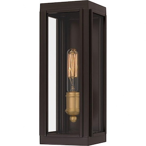 Russet Drift - 1 Light Outdoor Wall Lantern In Traditional Style-14 Inches Tall and 5.5 Inches Wide
