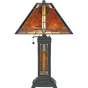 3 Light Tiffany Desk Lamp - Vintage Tiffany Table Light