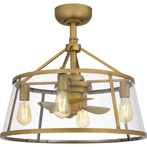 Falmouth Leaze - 32W 4 LED Fandelier In Transitional Style-15.75 Inches Tall and 22 Inches Wide