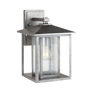 Coastal Style One Light Large Outdoor Wall Lantern with Square Shape - Outdoor Porch Light
