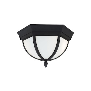 St Dogmael&#39;s Avenue - Two Light Outdoor Flush Mount in Traditional Style - 12.75 inches wide by 7.5 inches high