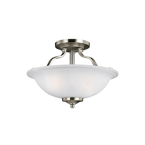 The Approach - 2 Light Semi-Flush Mount in Traditional Style - 13 inches wide by 8.88 inches high - 1248421