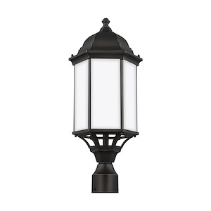 Rachel Drive - 9.3W 1 LED Large Outdoor Post Lantern in Traditional Style - 9.38 inches wide by 22.13 inches high