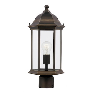 Rachel Drive - 9.3W 1 LED Medium Outdoor Post Lantern in Traditional Style - 8.13 inches wide by 17.75 inches high - 1248598