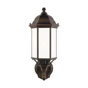 Rachel Drive - 9.3W 1 LED Medium Outdoor Wall Lantern in Traditional Style - 8.13 inches wide by 19.38 inches high - 1248512