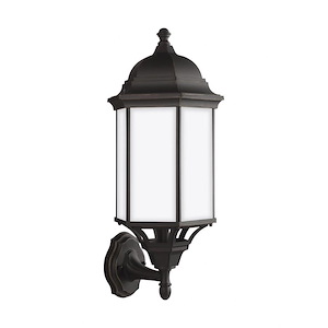 Rachel Drive - 9.3W 1 LED Large Outdoor Wall Lantern in Traditional Style - 9.38 inches wide by 21.75 inches high