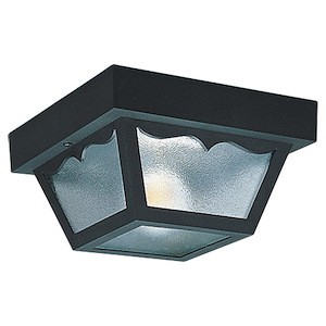 Two Light Outdoor Flush Mount in Traditional Style - 10.25 inches wide by 5.5 inches high