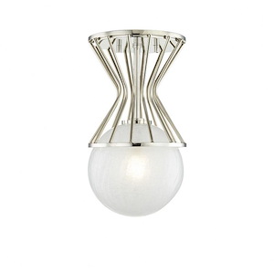 Stryd Y Ffynnon-One Light Semi-Flush Mount in Style-7.75 Inches Wide by 14 Inches High - 1249140