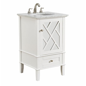 King Esplanade - 21 Inch 1 Drawer Rectangle Single Bathroom Vanity Sink Set - 1300311