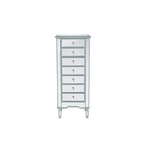 Loxley South - 7 Drawers Lingerie Chest In Modern Style-48 Inches Tall and 15 Inches Wide