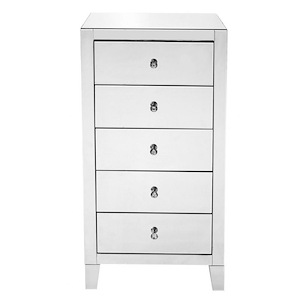 Back Aston View - 5 Drawer Chest In Back Aston Viewrary Style-45 Inches Tall and 18 Inches Wide - 1302889