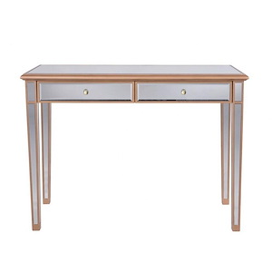 Back Aston View - 2 Drawers Dressing Table In Back Aston Viewrary Style-31 Inches Tall and 18 Inches Wide - 1302892