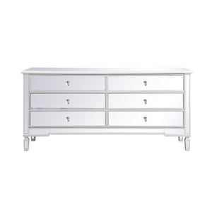 Back Aston View - Mirrored Chest In Modern Style-34 Inches Tall and 20 Inches Wide