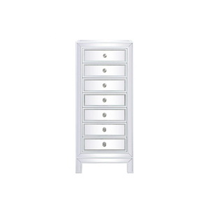 Loxley South - 7 Drawer Lingere Chest In Modern Style-42 Inches Tall and 15 Inches Wide - 1302999