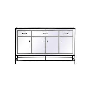 Coleridge Warren - Mirrored Credenza In Modern Style-36 Inches Tall and 15.75 Inches Wide