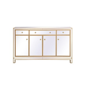 Loxley South - Mirrored Credenza In Modern Style-36 Inches Tall and 15.75 Inches Wide - 1302761