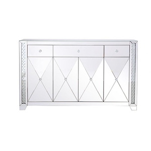 Warren Gait - Mirrored Credenza In Contemporary Style-35.5 Inches Tall and 14 Inches Wide