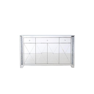 Warren Gait - Mirrored Credenza In Contemporary Style-35.5 Inches Tall and 14 Inches Wide - 1302950