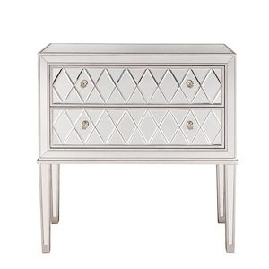 Loxley South - 2 Drawer Nightstand In Modern Style-34 Inches Tall and 16 Inches Wide - 1302908