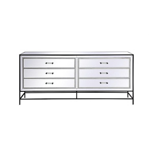 Coleridge Warren - 6 Drawer Mirrored Chest In Modern Style-32 Inches Tall and 18 Inches Wide